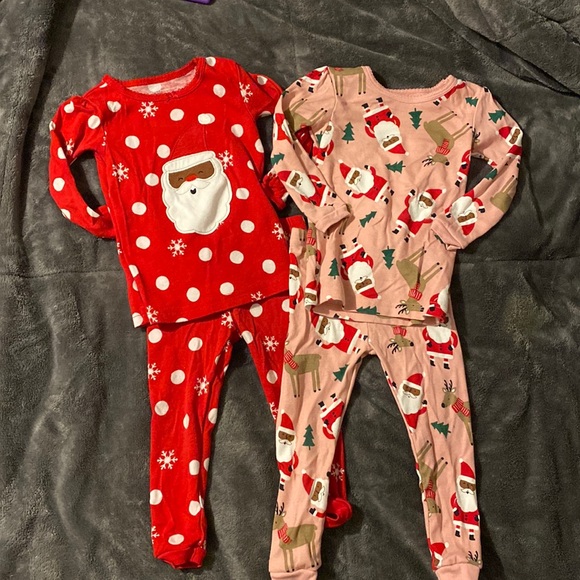 Toddler Girl Santa Christmas Pajamas - Picture 1 of 5